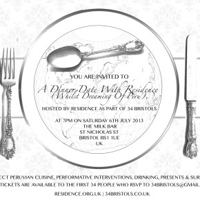 A dinner date with residence whilst dreaming of Peru:&nbsp;Invite